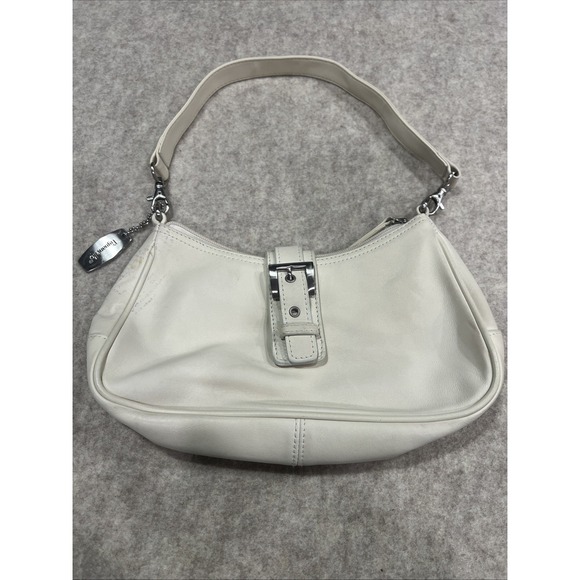 Tignanello Handbags - Vintage Tignanello Cream Leather Small Handbag EUC Mini